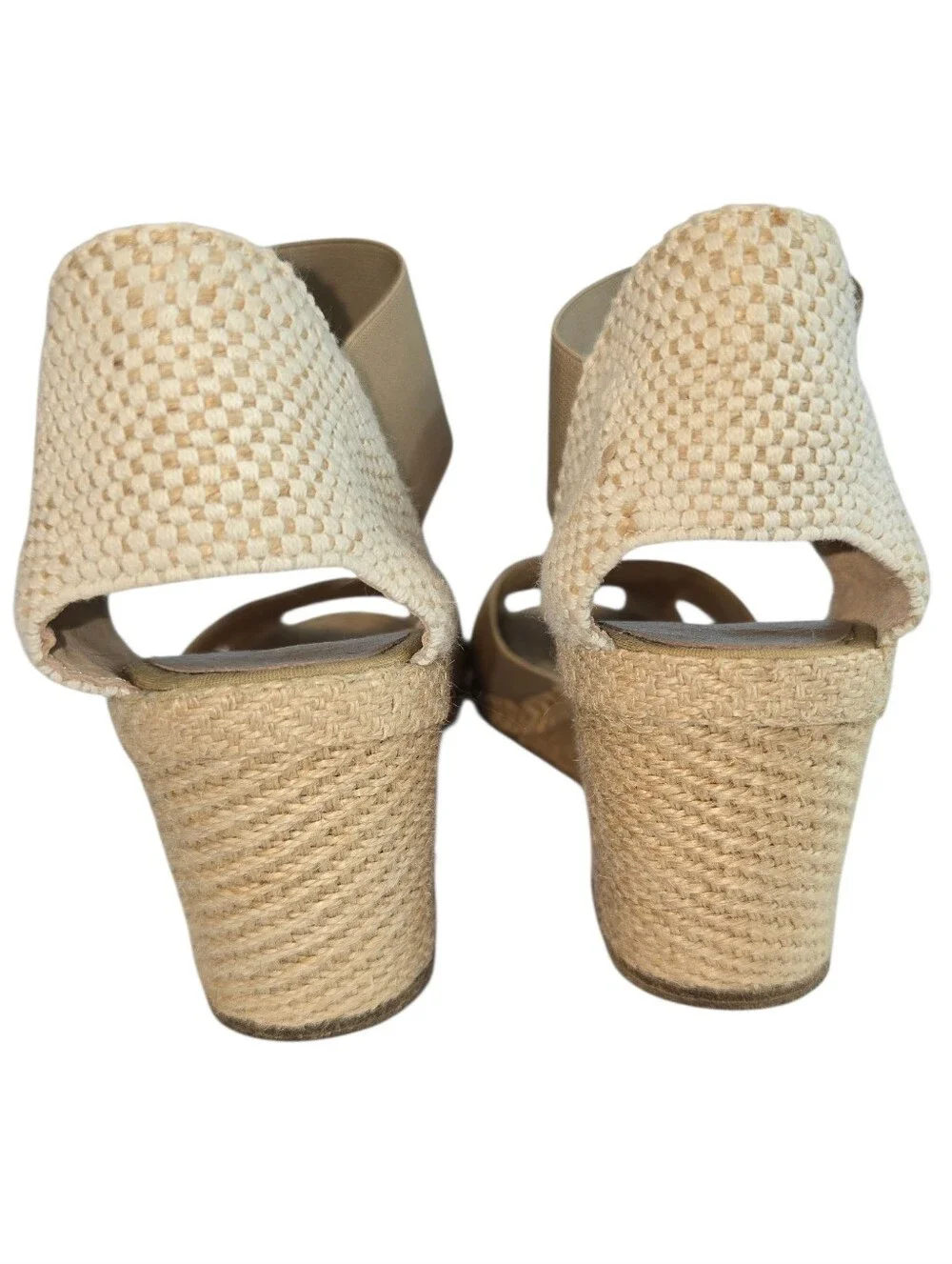 André Assous Erika Espadrille Wedge Sandals Tan Size 9.5 Made in Spain